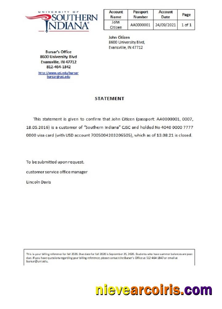 USA Southern Indiana closure reference